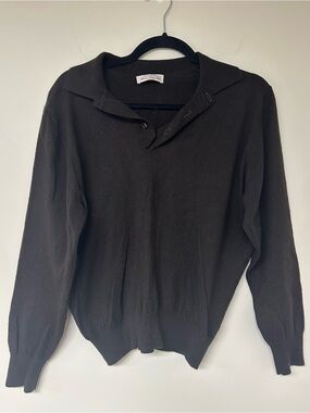 Gran Sasso Men's Brown Merino Wool Sweater